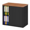 Roldeurkast 72,5cm hoog (smalle uitvoering) zwart