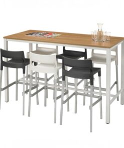 Actie: Statafel / Bartafel 180x80cm met barkruk model Winny 3 | staging.kantoor360.nl Bartafel 180×80 cm min