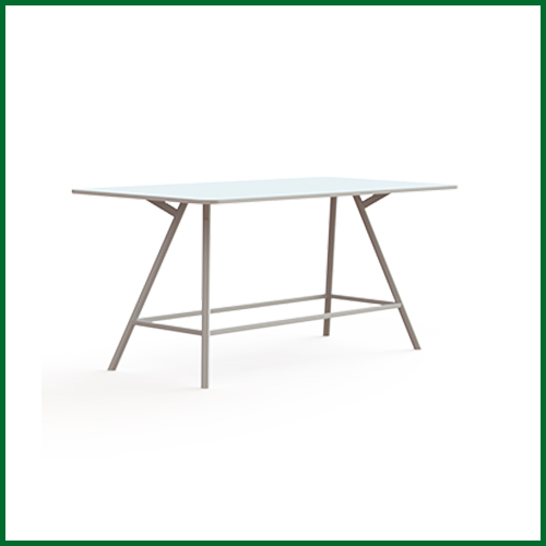 Bridge Hoge tafel recht 240x120cm met Ronde poten 1 | staging.kantoor360.nl Bridge Hoge tafel recht 240x120cm met Ronde poten