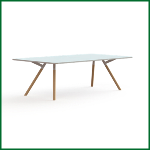 Bridge vergadertafel recht Fenix 240x120cm,massief houten onderstel 1 | staging.kantoor360.nl Bridge vergadertafel recht Fenix 240x120cm,massief houten onderstel