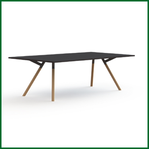 Bridge vergadertafel recht Fenix 240x120cm,massief houten onderstel 2 | staging.kantoor360.nl Bridge vergadertafel recht Fenix 240x120cm,massief houten onderstel - Afbeelding 2