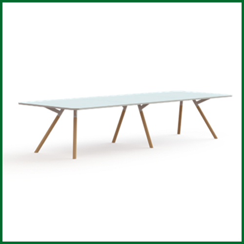 Bridge vergadertafel recht Fenix 360x120cm massief houten onderstel 2 | staging.kantoor360.nl Bridge vergadertafel recht Fenix 360x120cm massief houten onderstel - Afbeelding 2