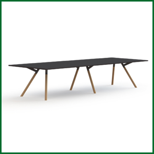Bridge vergadertafel recht Fenix 360x120cm massief houten onderstel 1 | staging.kantoor360.nl Bridge vergadertafel recht Fenix 360x120cm massief houten onderstel