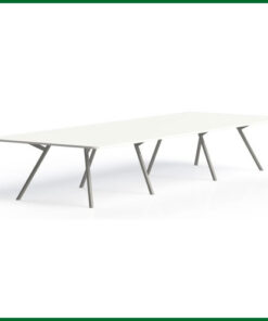 Bridge vergadertafel recht met ronde poten 5 | staging.kantoor360.nl Bridge vergadertafel recht 480x160cm Ronde poten 1