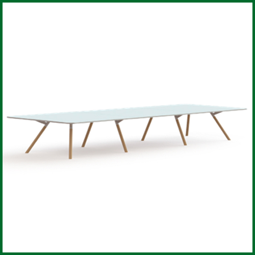 Bridge vergadertafel recht Fenix 480x160cm , massief houten onderstel 1 | staging.kantoor360.nl Bridge vergadertafel recht Fenix 480x160cm , massief houten onderstel