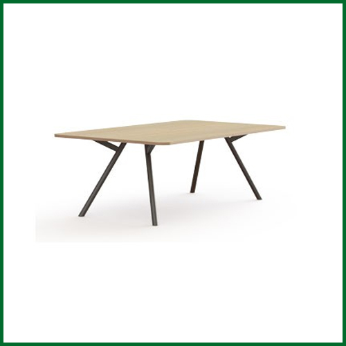 Bridge vergadertafel recht met ronde poten 1 | staging.kantoor360.nl Bridge vergadertafel recht met ronde poten