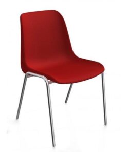 Kantinestoel Rome Rood ABR Kantoorinrichting