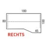 Los alphablad Rechts 180x100