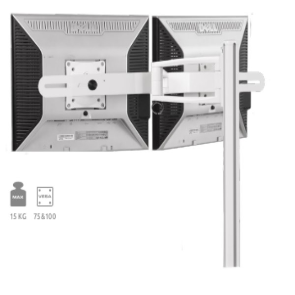 Monitorarm Max 4.102 Dubbel 1 | staging.kantoor360.nl Monitorarm Max 4.102 Dubbel