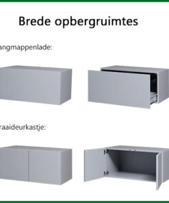 Wandkast Pluto 5 | staging.kantoor360.nl brede opbergruimtes 2
