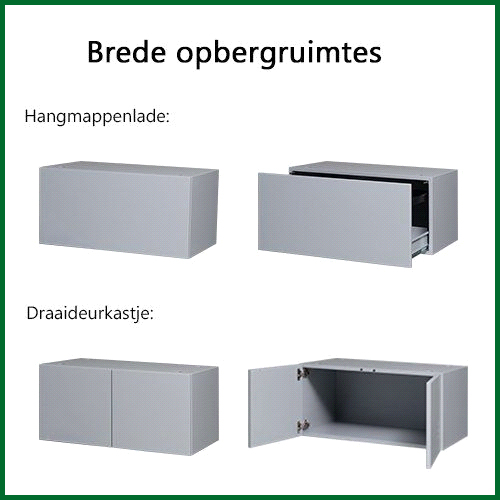 Wandkast Pluto 2 | staging.kantoor360.nl Wandkast Pluto - Afbeelding 2