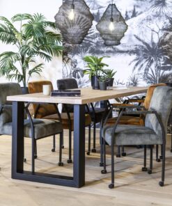Vergadertafel Massief eiken/U-poot 240x100cm 5 | staging.kantoor360.nl denver albany scaled 2