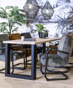 Vergadertafel Massief eiken /U-poot 200x100cm 4 | staging.kantoor360.nl denver dunton scaled 1