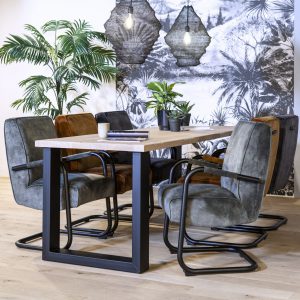 Vergadertafel Massief eiken/U-poot 240x100cm 4 | staging.kantoor360.nl denver dunton scaled 2