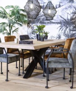 Vergadertafel Massief eiken/Spinpoot 200x100cm 4 | staging.kantoor360.nl durango albany scaled 3