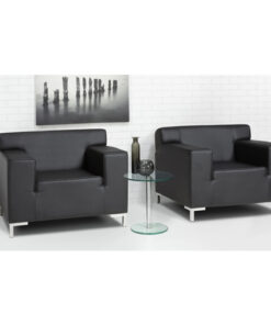 Fauteuil 1-zits bankje in het lederlook 3 | staging.kantoor360.nl entree bank 1 zit