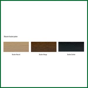 Bridge vergadertafel tonvorm Melamine massief houten onderstel 4 | staging.kantoor360.nl kleur houten poten 6