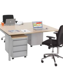 Now! Dubbele werkplek 160x160cm 7 | staging.kantoor360.nl now dubbel