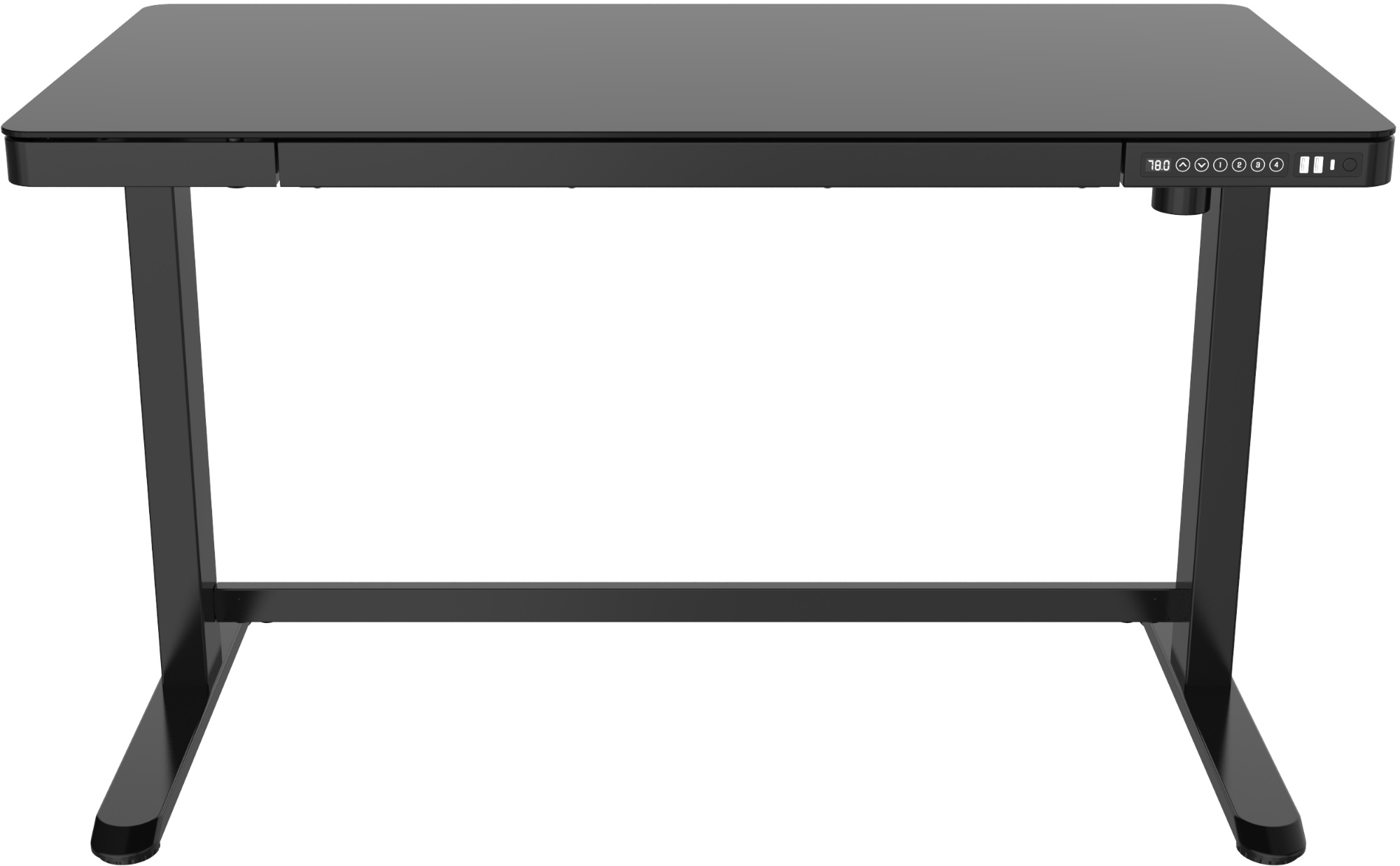 Zit-sta (thuis)werkplek Glazen blad Zwart / Zwart frame 4 | staging.kantoor360.nl Zit-sta (thuis)werkplek Glazen blad Zwart / Zwart frame - Afbeelding 4