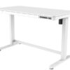 Zit-sta (thuis)werkplek Glazen blad Wit / Wit frame